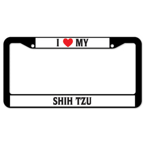 I Heart My Shih Tzu License Plate Frame