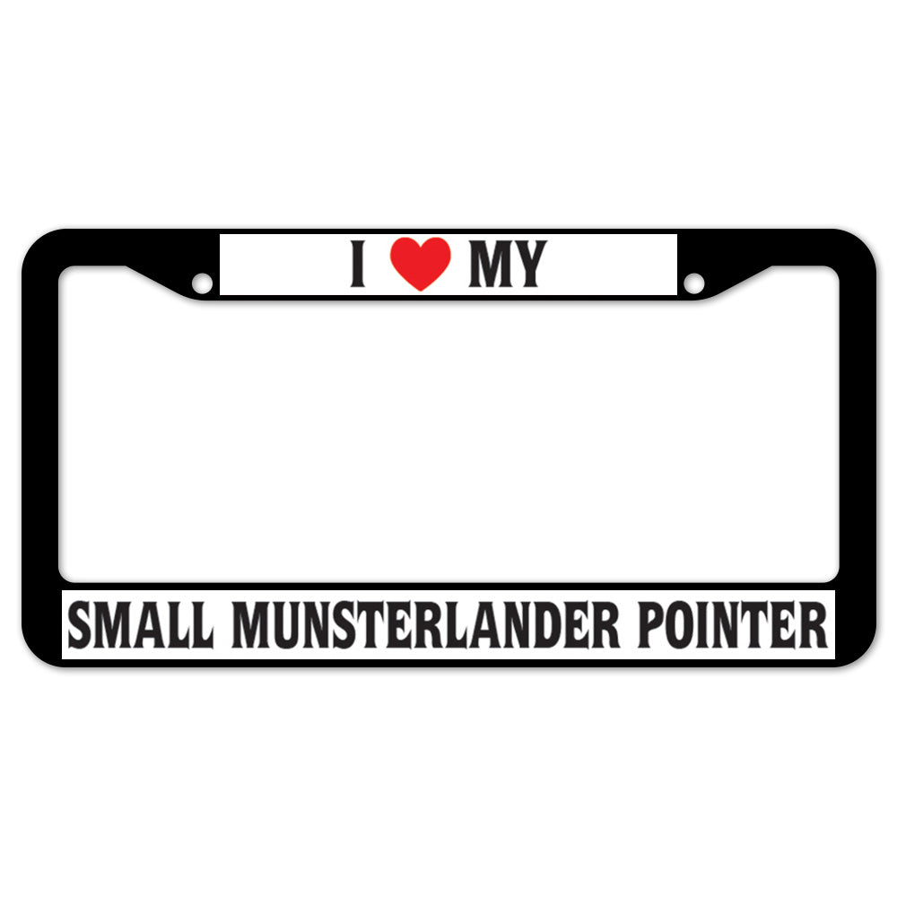 I Heart My Small Munsterlander Pointer License Plate Frame