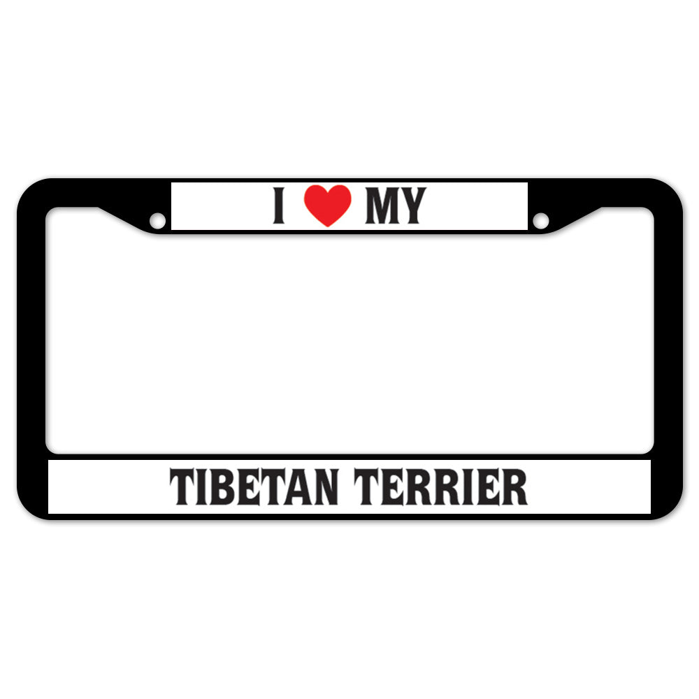 I Heart My Tibetan Terrier License Plate Frame