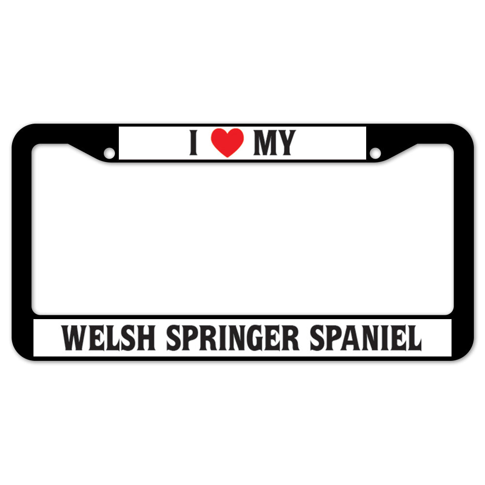 I Heart My Welsh Springer Spaniel License Plate Frame