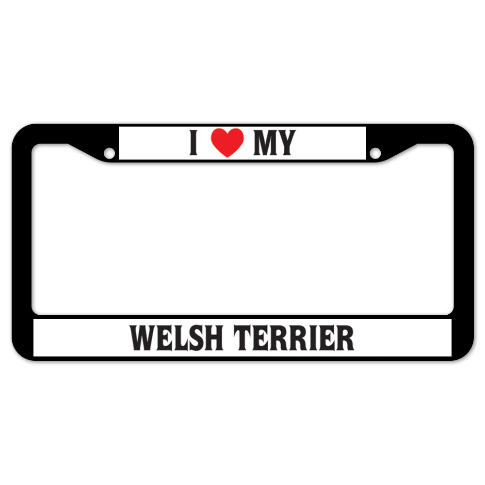 I Heart My Welsh Terrier License Plate Frame