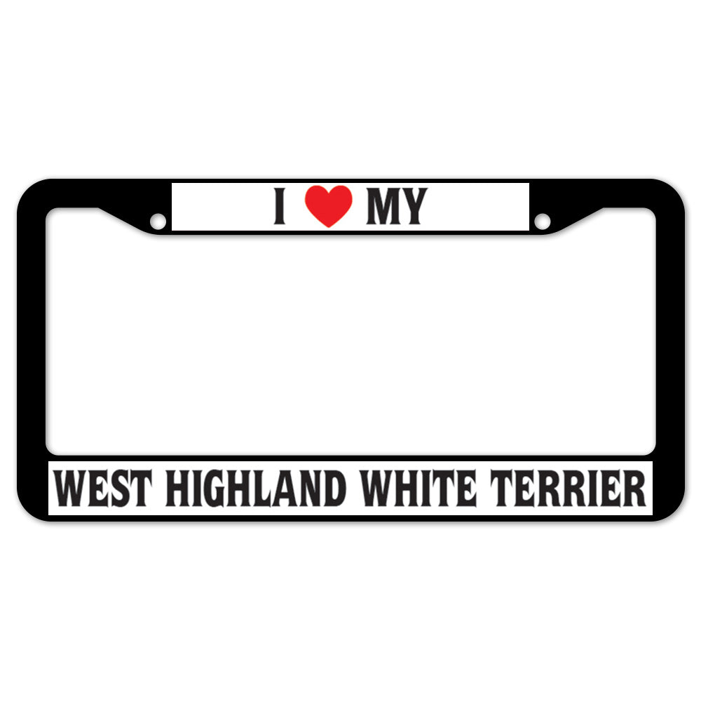 I Heart My West Highland White Terrier License Plate Frame