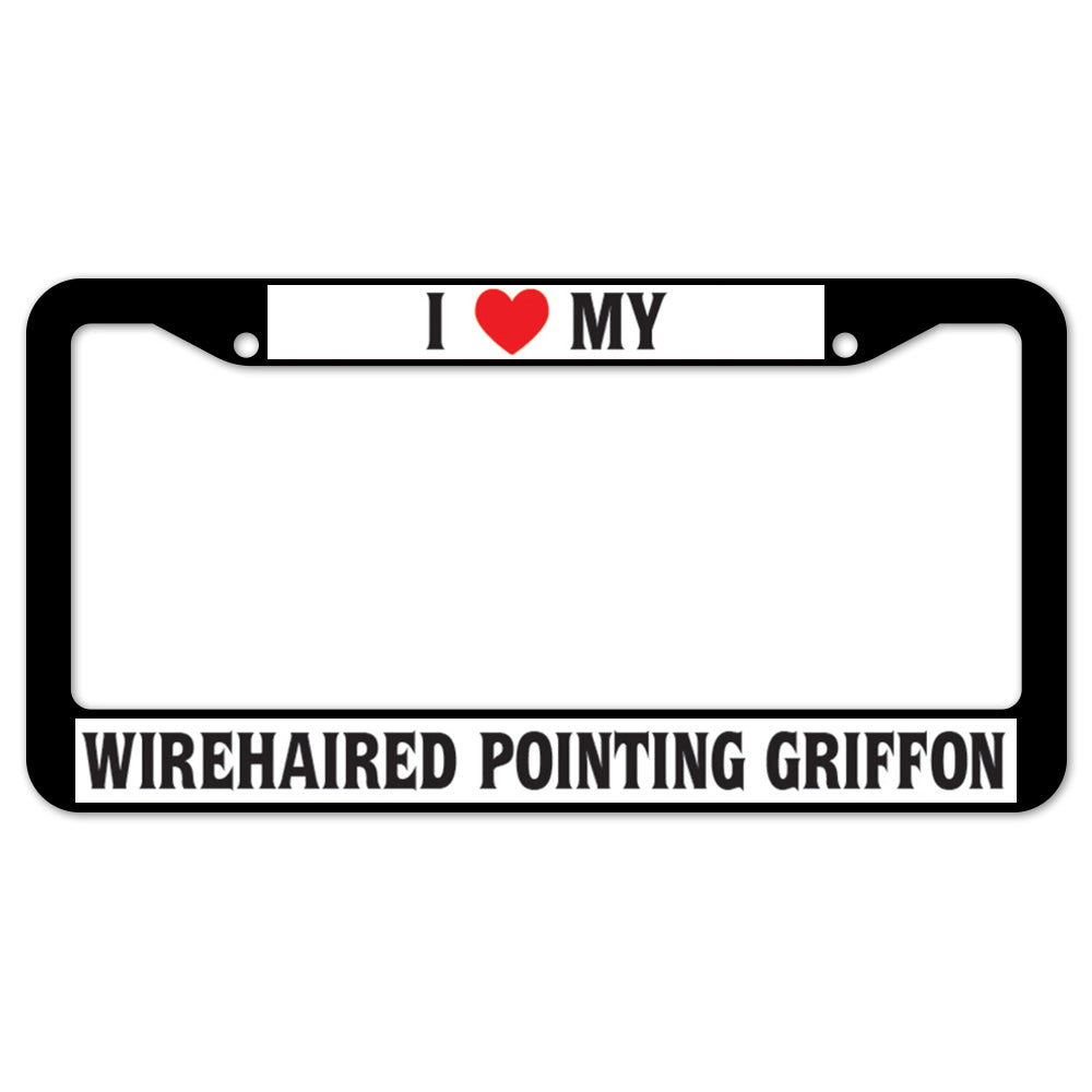 I Heart My Wirehaired Pointing Griffon License Plate Frame