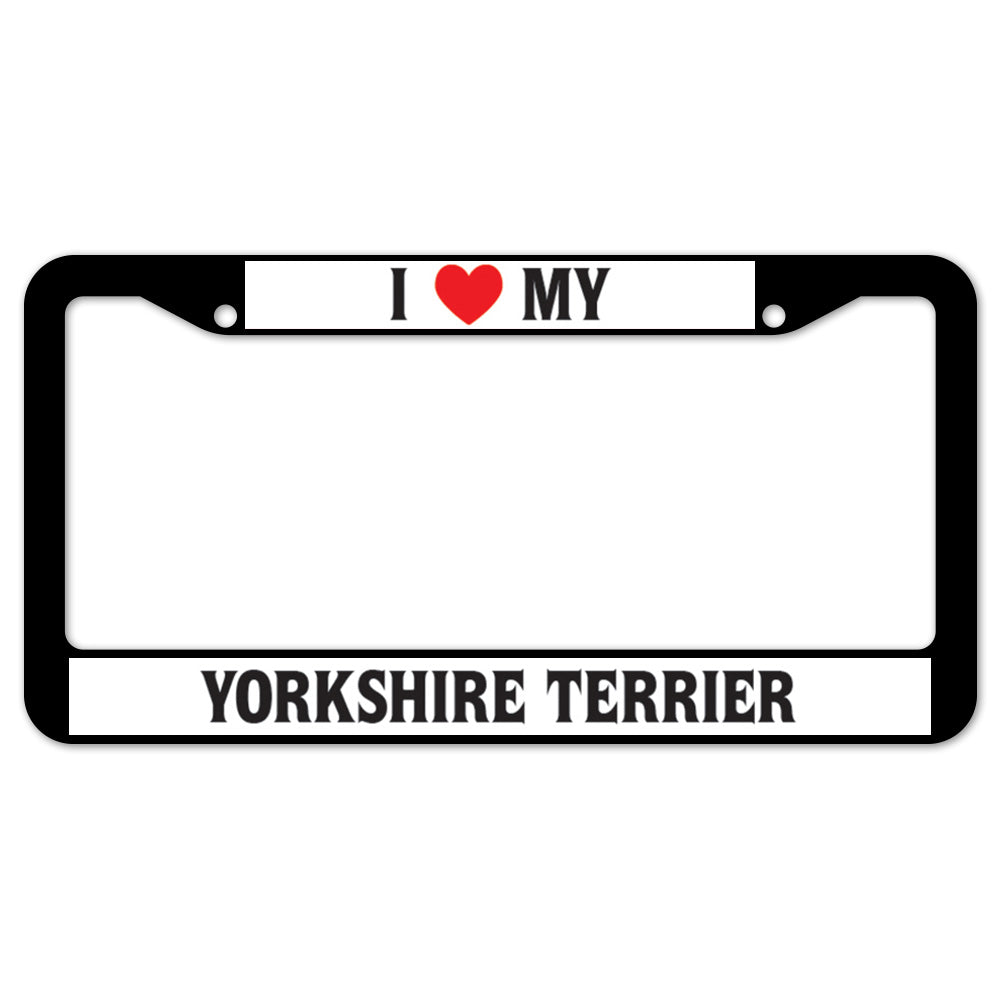 I Heart My Yorkshire Terrier License Plate Frame