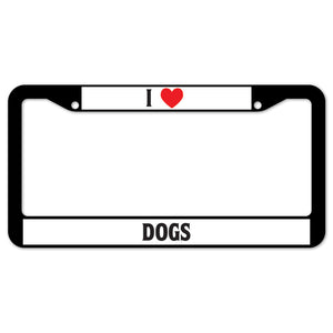 I Heart Dogs License Plate Frame