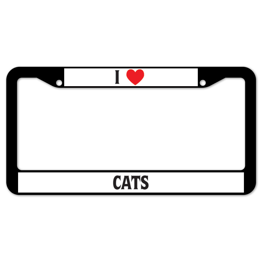 I Heart Cats License Plate Frame