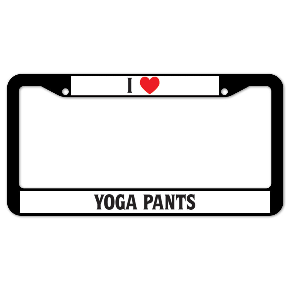 I Heart Yoga Pants License Plate Frame