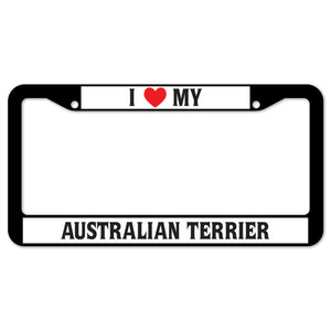 I Heart My Australian Terrier License Plate Frame