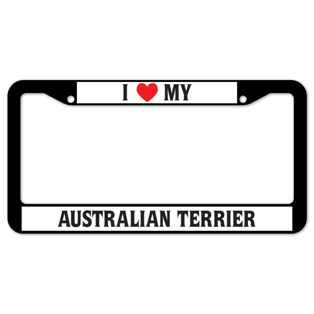 I Heart My Australian Terrier License Plate Frame