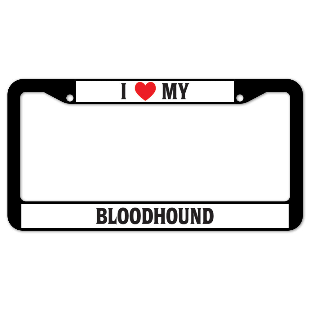 I Heart My Bloodhound License Plate Frame
