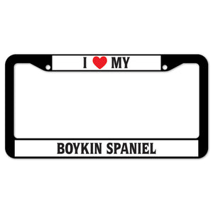 I Heart My Boykin Spaniel License Plate Frame