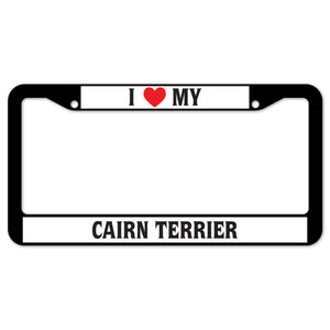 I Heart My Cairn Terrier License Plate Frame