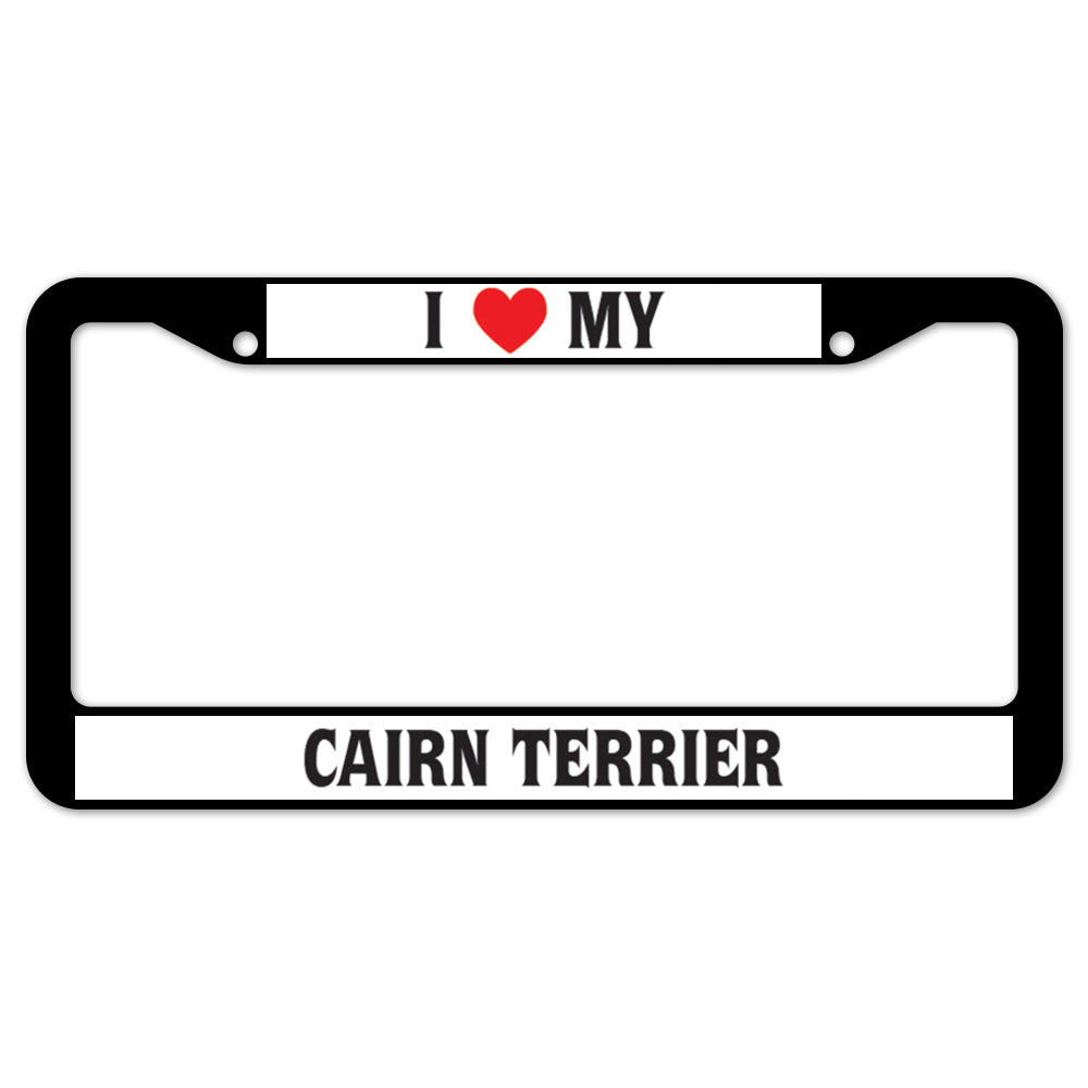 I Heart My Cairn Terrier License Plate Frame