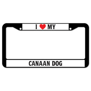 I Heart My Canaan Dog License Plate Frame