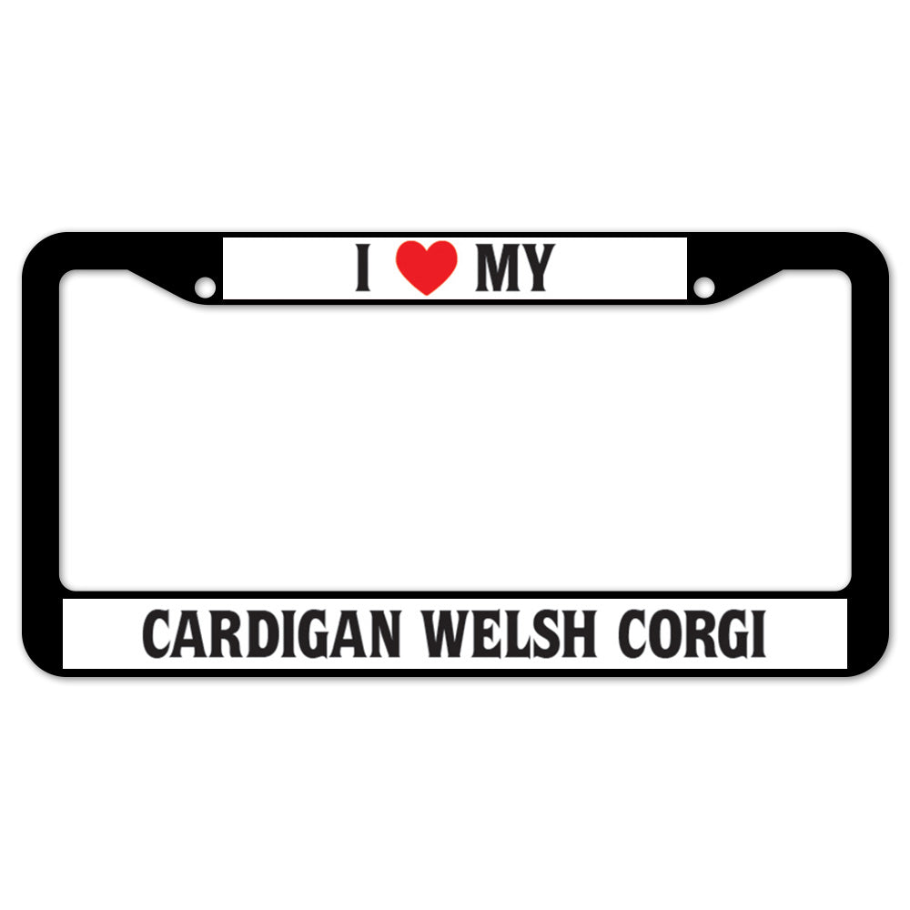 I Heart My Cardigan Welsh Corgi License Plate Frame