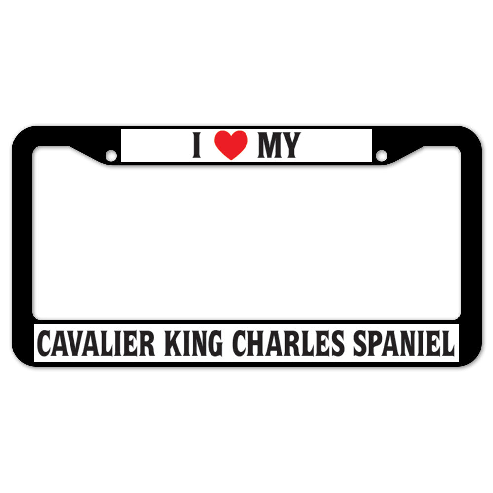 I Heart My Cavalier King Charles Spaniel License Plate Frame