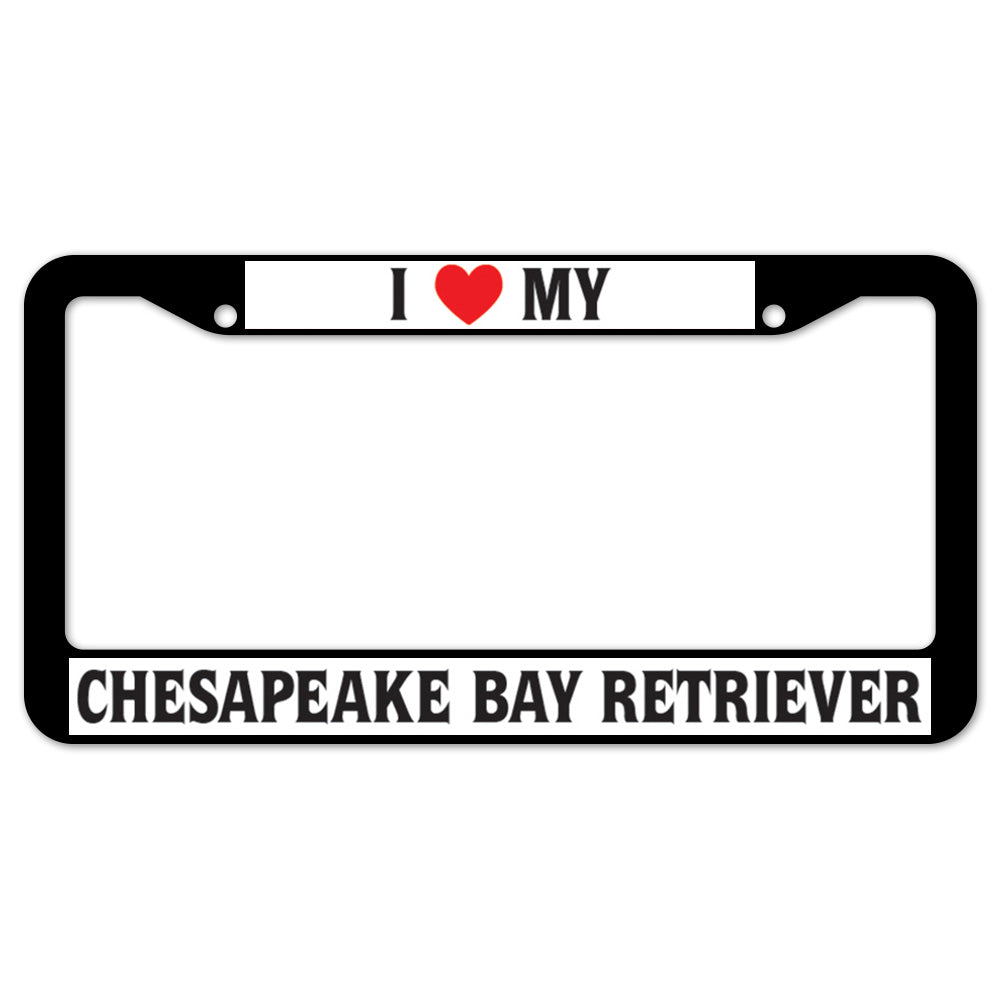I Heart My Chesapeake Bay Retriever License Plate Frame
