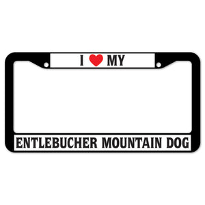 I Heart My Entlebucher Mountain Dog License Plate Frame