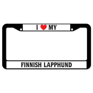 I Heart My Finnish Lapphund License Plate Frame