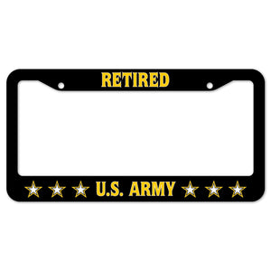 Retired U.S. Army License Plate Frame