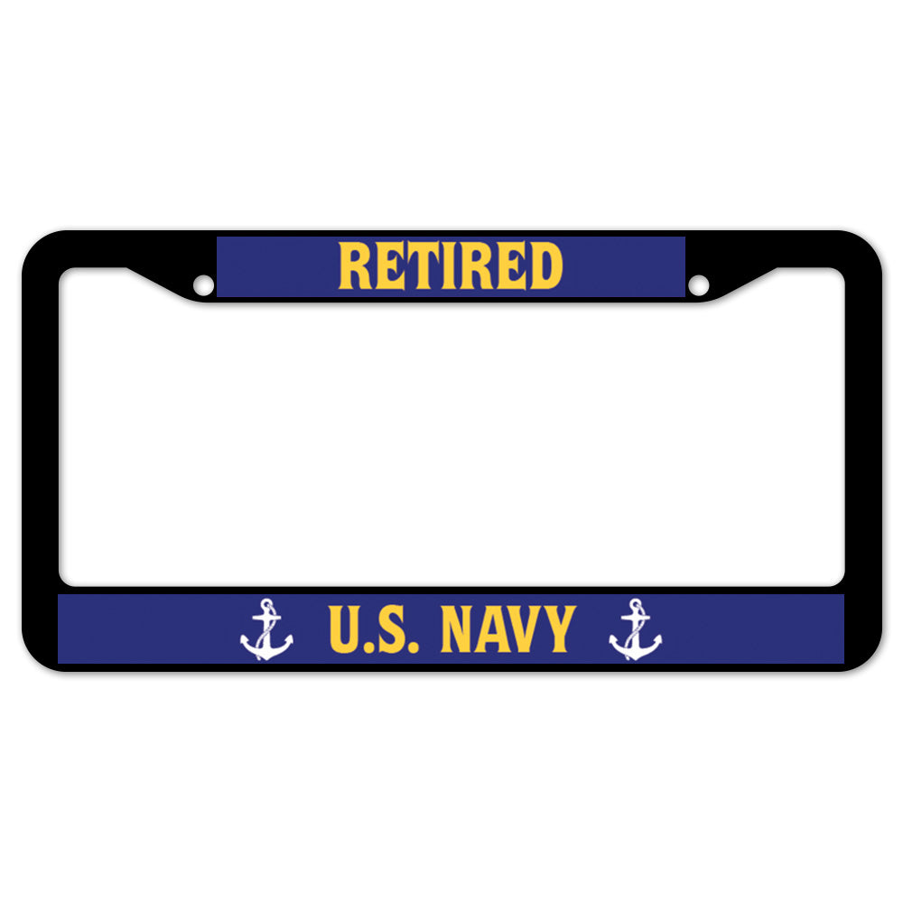 Retired U.S. Navy License Plate Frame