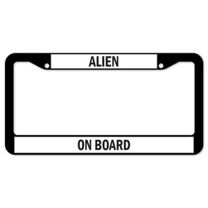 Alien On Board License Plate Frame