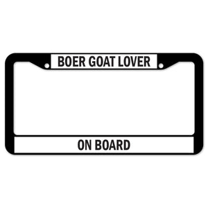 Boer Goat Lover On Board License Plate Frame