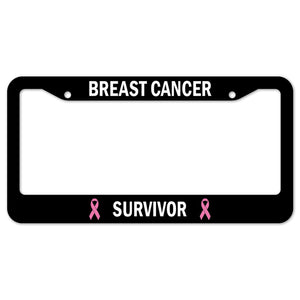 Breast Cancer Survivor License Plate Frame