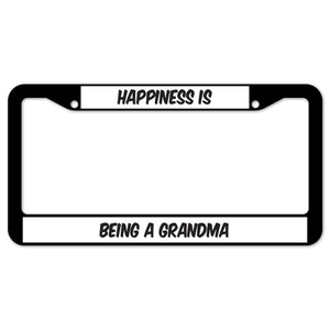 Happiness Is Being A Grandma License Plate Frame