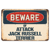 Beware Of Attack Jack Russell Terrier