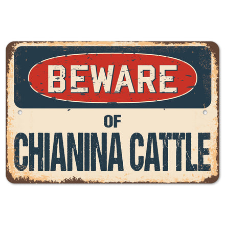 Beware Of Chianina Cattle