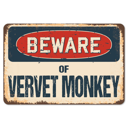 Beware Of Vervet Monkey