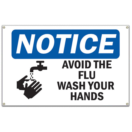 Avoid The Flu Wash Your Hands Sign