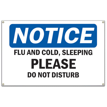 Flu And Cold, Sleeping Please Do Not Disturb Sign