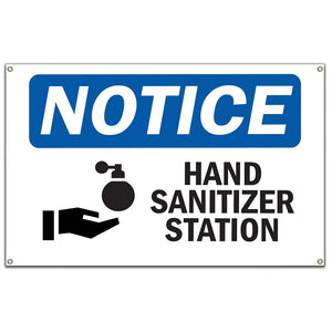 Hand Sanitizer Station Sign With Symbol