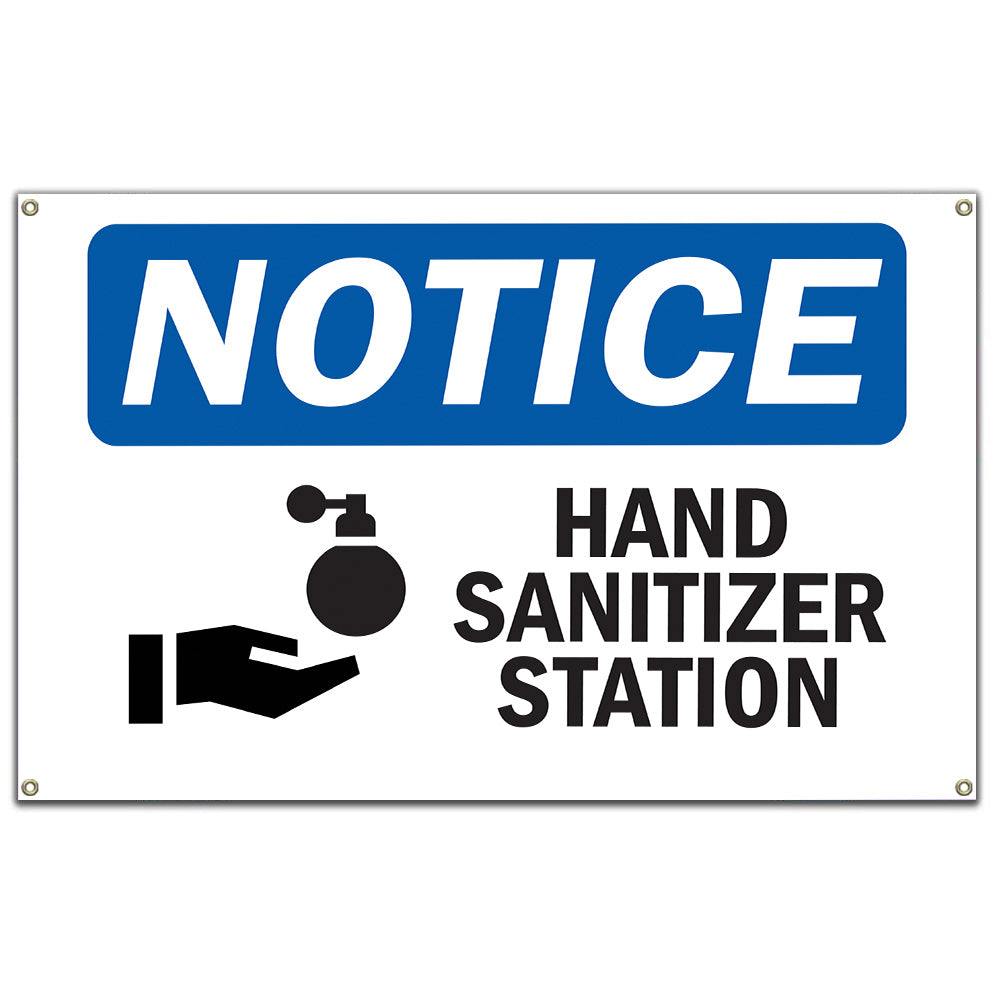 Hand Sanitizer Station Sign With Symbol