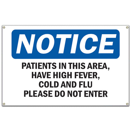 Patients In This Area Have High Fever, Cold Sign