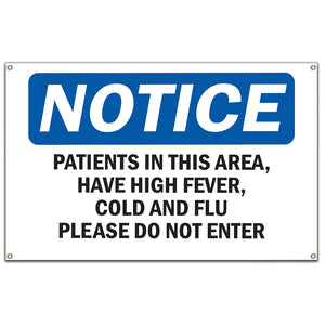 Patients In This Area Have High Fever, Cold Sign