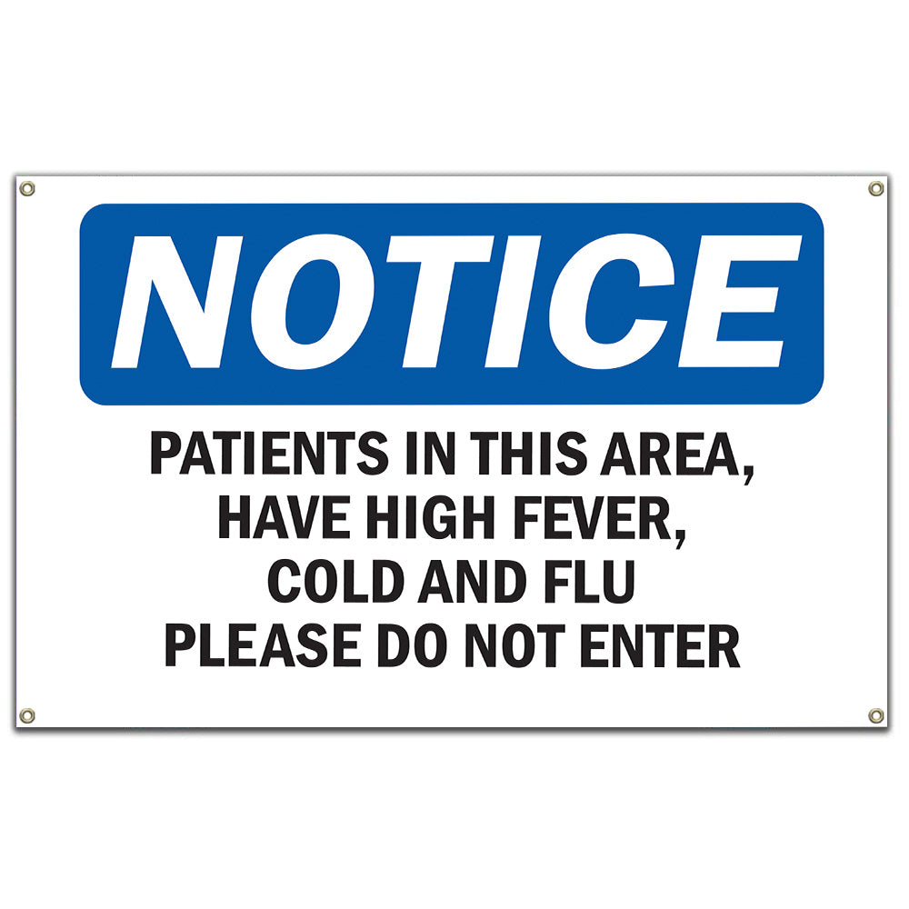 Patients In This Area Have High Fever, Cold Sign