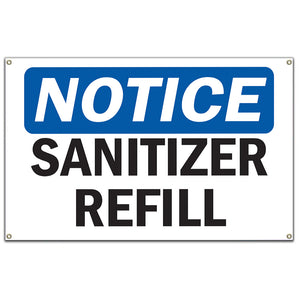 Sanitizer Refill Sign