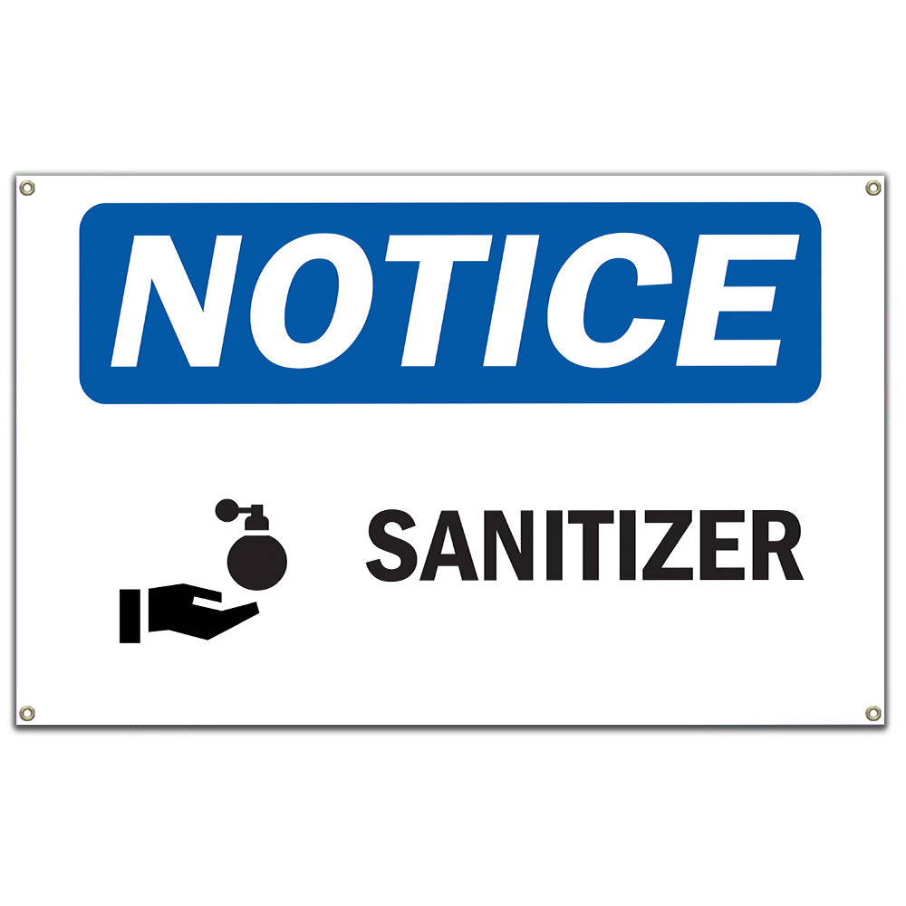 Sanitizer Sign With Symbol