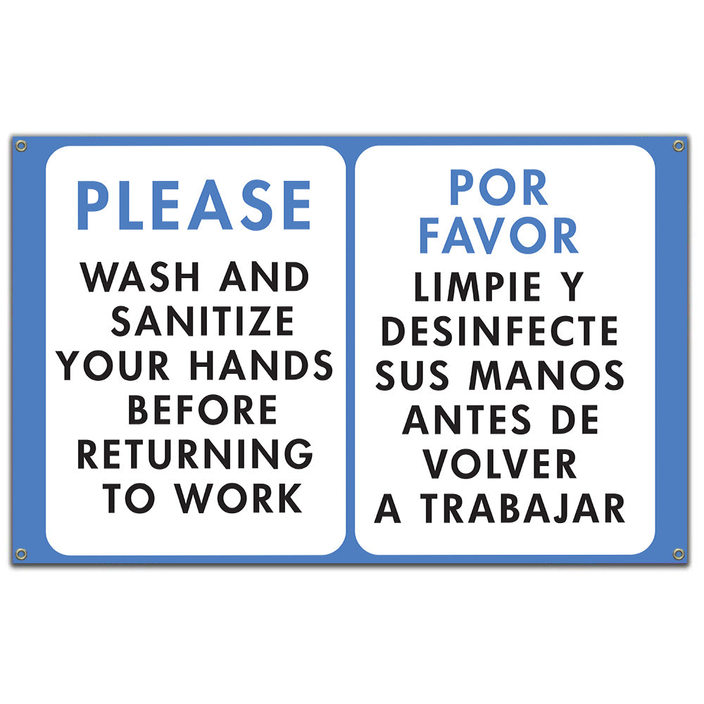 Please Wash And Sanitize