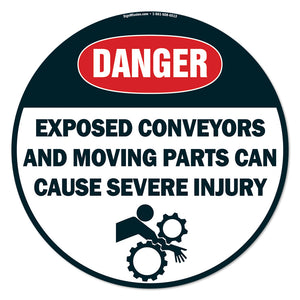 Exposed Conveyors And Moving Parts Can Cause Severe Injury