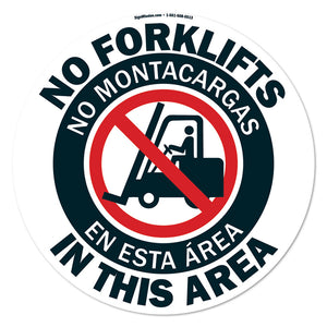 No Forklifts Spanish And English