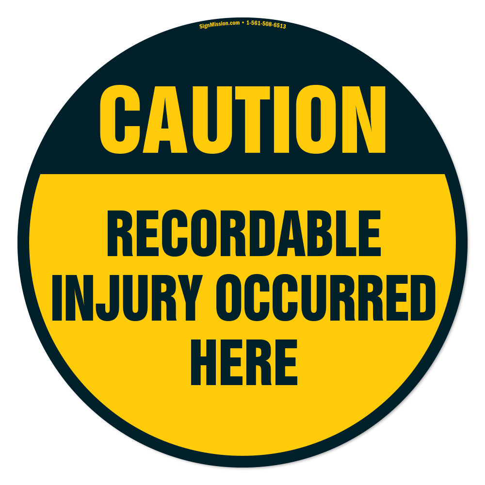 Recordable Injury Occurred Here