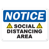Caution Social Distancing Area