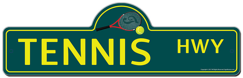 Tennis Street Sign
