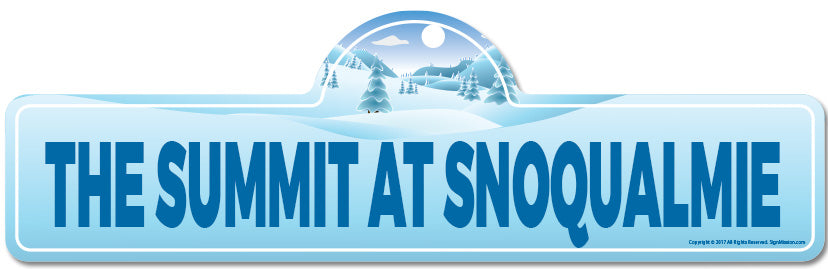 The Summit at Snoqualmie Street Sign