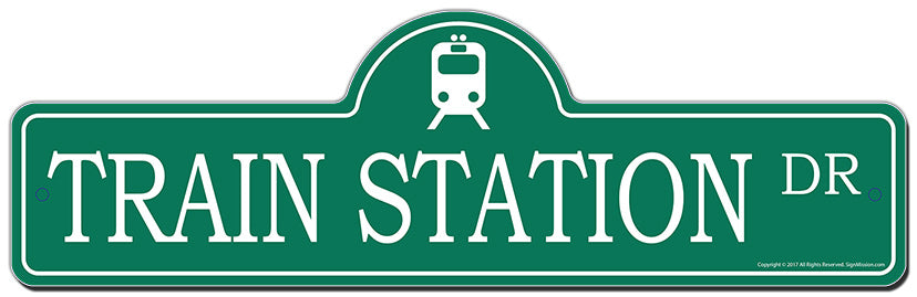 Train Station Street Sign