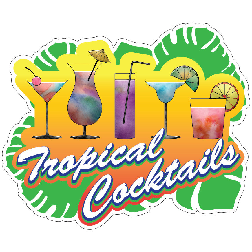 Tropical Cocktails Die-Cut Decal